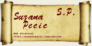 Suzana Pecić vizit kartica